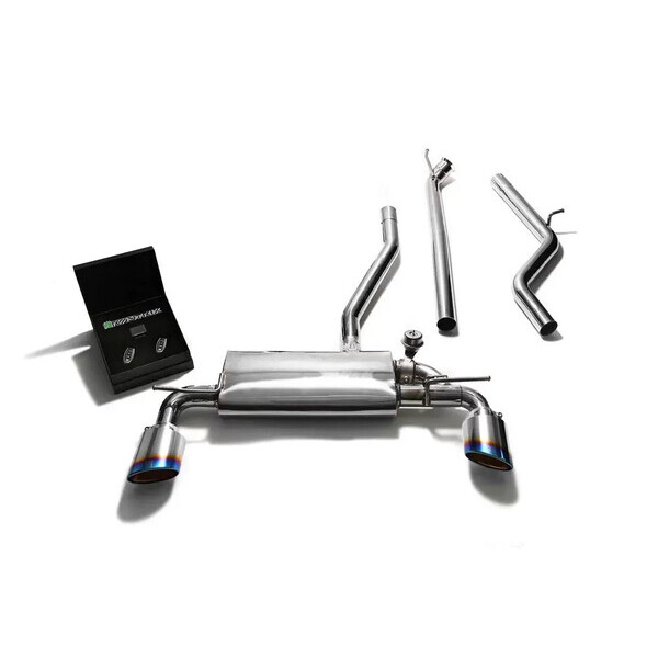 A180 / A200 / A250 W176 ARMYTRIX EXHAUST SYSTEM W/DUAL BLUE COATED OVAL