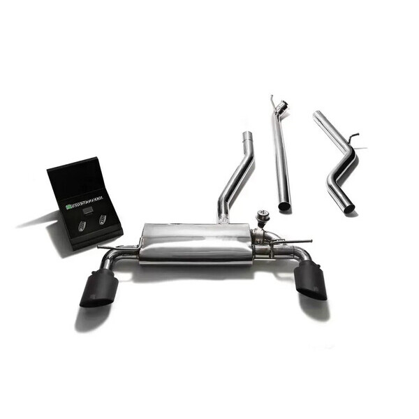 A180 / A200 / A250 W176 ARMYTRIX EXHAUST SYSTEM W/DUAL MATTE BLACK OVAL