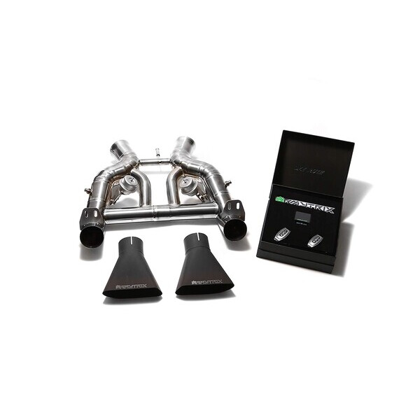 650S ARMYTRIX TITANIUM EXHAUST SYSTEM W/DUAL MATTE BLACK TIPS