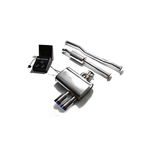COOPER S / JCW F5X B46/B/48 NON-OPF ARMYTRIX EXHAUST SYSTEM W/DUAL BLUE COATED