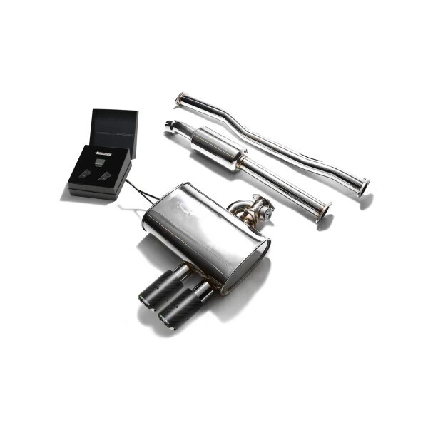 COOPER S / JCW F56 / F57 B46/B48 V-BAND TYPE ARMYTRIX EXHAUST SYSTEM W/DUAL CARBON FIBER