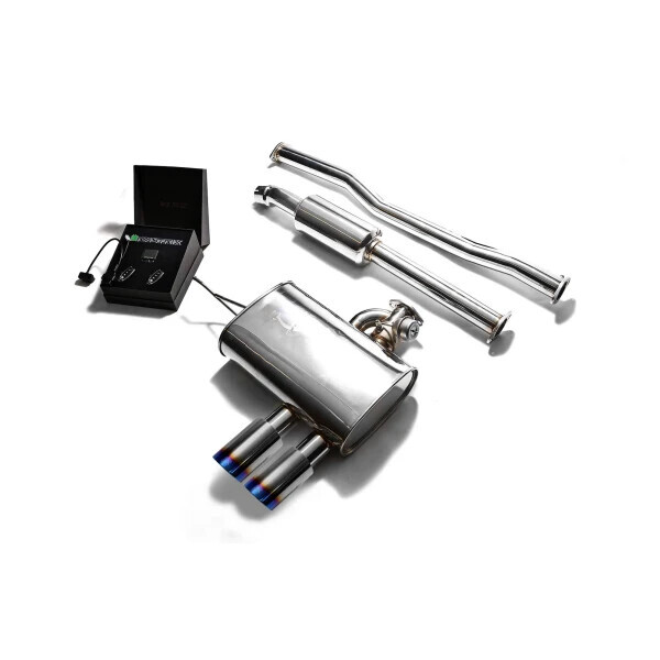 COOPER S / JCW F56 / F57 B46/B48 V-BAND TYPE ARMYTRIX EXHAUST SYSTEM W/DUAL TRUE TITANIUM