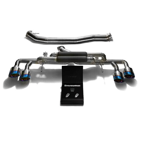 GT-R R35 ARMYTRIX TITANIUM 90MM EXHAUST SYSTEM W/QUAD BLUE COATED