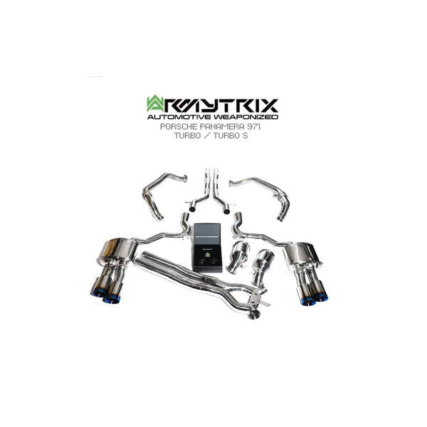 971 PANAMERA TURBO/SPORT TURISMO/GTS 19+ OPF ARMYTRIX EXHAUST SYSTEM W/QUAD BLUE COATED