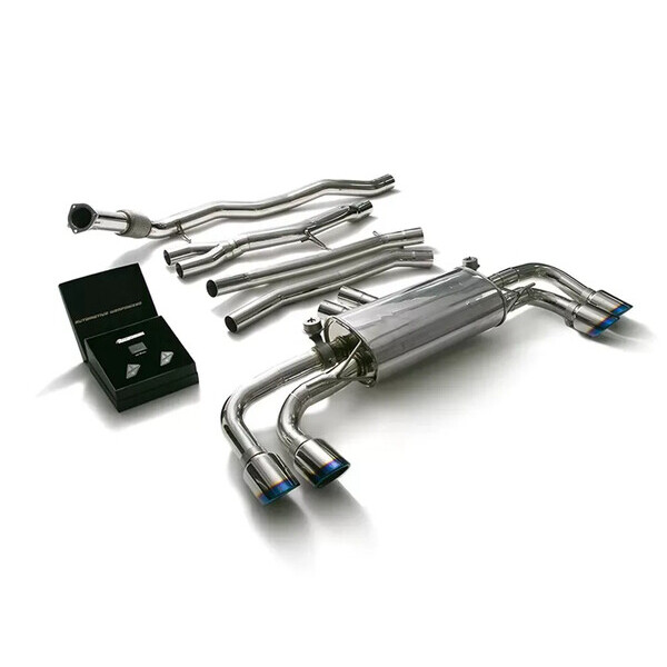 CAYENNE 18+ 3.0T NON-OPF ARMYTRIX EXHAUST SYSTEM W/QUAD BLUE COATED