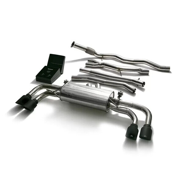 CAYENNE 18+ 3.0T NON-OPF ARMYTRIX EXHAUST SYSTEM W/QUAD MATTE BLACK