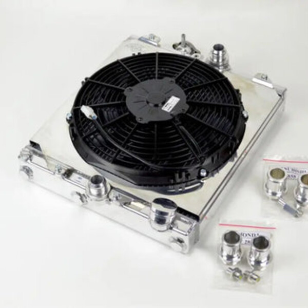 CSF Universal Half Radiator w/ direct fitment for Evo 7/8/9 and 92-00 Civic / Adjustable -16 or slip-on and 7 more