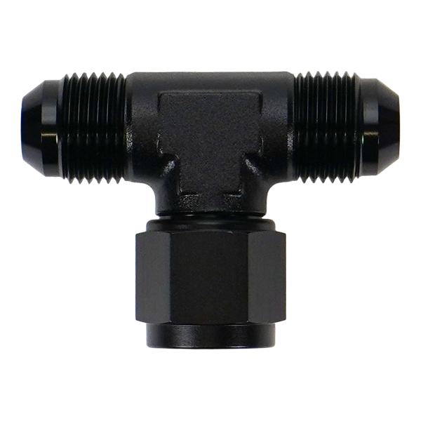 DeatschWerks 6-02-0778-B 8an male flare to female flare swivel tee on 90