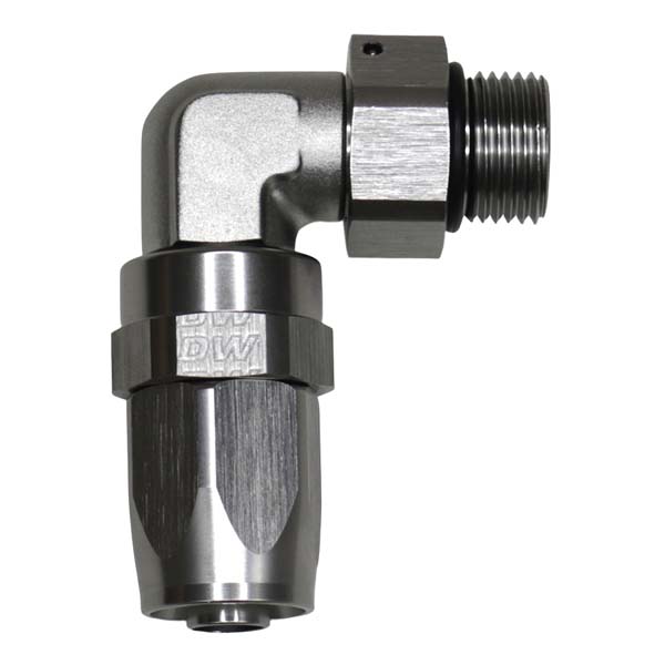 DeatschWerks 6-02-0828 90 deg 8an orb swivel cpe hose end