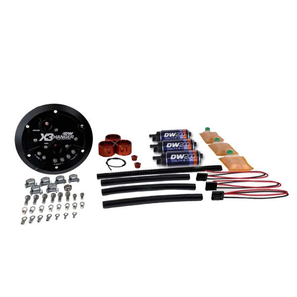 DeatschWerks 9-201-7031 x3 fuel pump hanger w dw200 fuel pumps